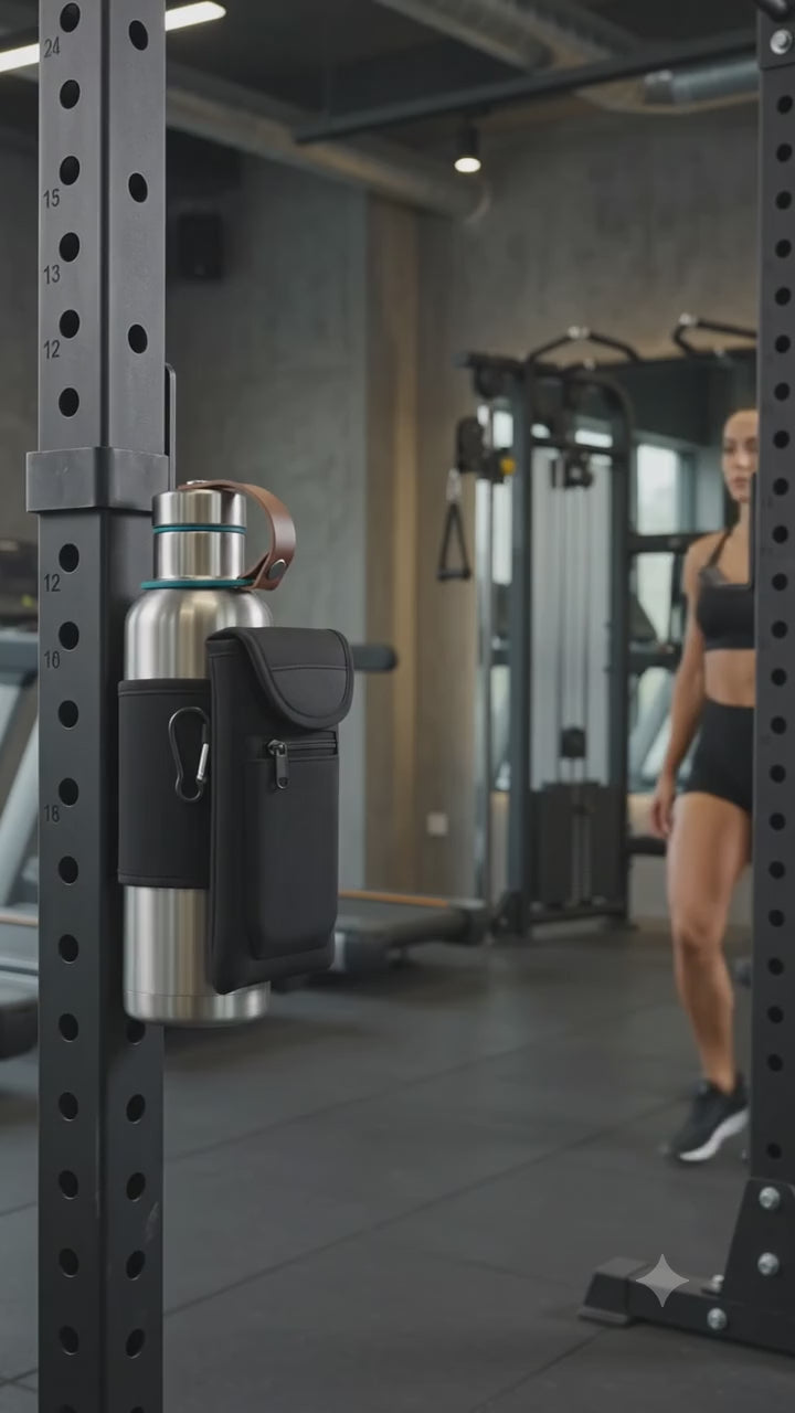 Funda Magnética para Gym – Botella + Celular, Llaves y Tarjetas a la Mano